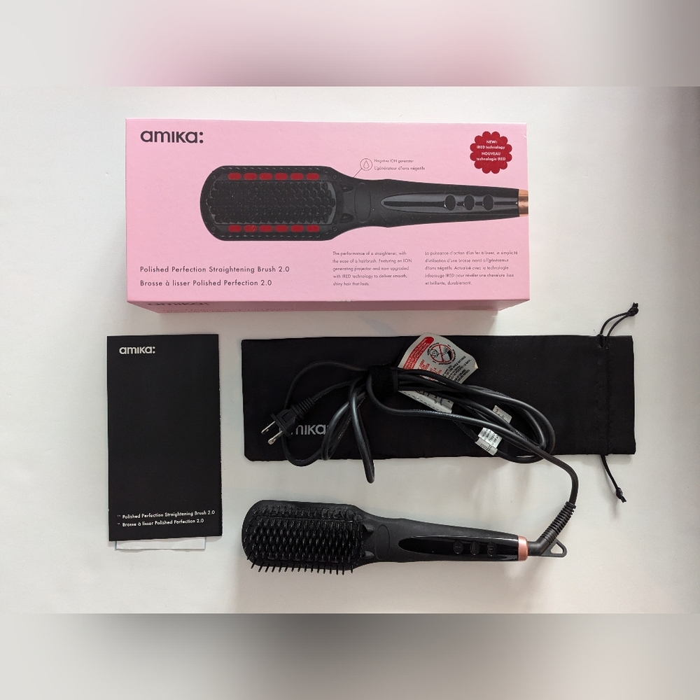 Amika Polished Perfection Hair Straightening Brush 2.0